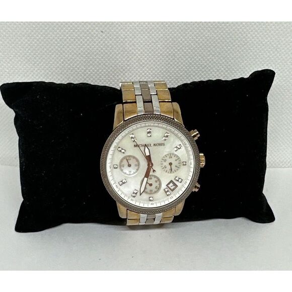 Michael Kors Ritz MK5642 Women Tri-Tone Stainless Steel Analog Dial Watch NUL60 main image 7
